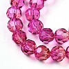 Baking Paint Transparent Glass Beads Strands X-DGLA-A035-T8mm-A03-4