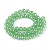 Electroplate Imitation Jade Glass Beads Strands GLAA-T032-J8mm-AB05-2