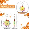 Plastic Beaded Pendant Keychain HJEW-CJC0009-01P-2