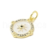 Brass Micro Pave Cubic Zirconia Pendants KK-E111-28G-2
