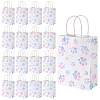 Rectangle with Paw Print Pattern Paper Storage Bags with Handle ABAG-WH0046-39B-7