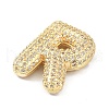 Rack Plating Brass Micro Pave Cubic Zirconia Pendants KK-Q790-01R-G-2