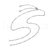 2Pcs 2 Colors 304 Stainless Steel Slider Necklace Makings AJEW-JB01258-2