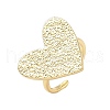 Heart Brass Cuff Rings for Women RJEW-A069-09G-4
