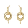 Brass Studs Earringss Finding KK-K364-10G-1