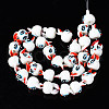 Handmade Bumpy Lampwork Beads Strands LAMP-Q031-014-2