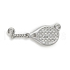 Brass Micro Pave Cubic Zirconia Pendants KK-M322-22P-1