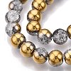 Electroplated Crackle Glass Beads Strands EGLA-N014-8mm-04-3