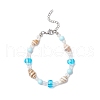 Glass & Turquoise & Shell Beads Bracelets for Women BJEW-JB11757-3