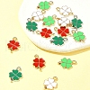 16Pcs 4 Colors Rack Plating Alloy Enamel Pendants ENAM-FS0001-76-8