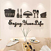 Elecrelive 2Set 7Pcs 3D Tableware Theme Acrylic Self-adhesion Mirror Wall Stickers DIY-EL0001-02-10