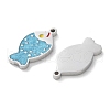 304 Stainless Steel Enamel Pendants STAS-M102-12B-P-2