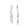 Rack Plating Brass Cubic Zirconia Earring Hooks KK-S374-05P-04-1