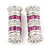 925 Sterling Silver Micro Pave Cubic Zirconia Screw Clasps STER-U001-05B-P-1