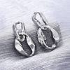 Nuggets Brass Dangle Stud Earrings EJEW-R025-13P-2