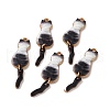 Rack Plating Alloy Enamel Pendants ENAM-K050-01A-3