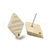 Ash Wood Stud Earring Findings EJEW-N017-011B-3