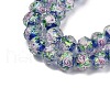 Handmade Foil Lampwork Beads Strands FOIL-S136-001D-3