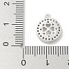 Rack Plating Brass Micro Pave Clear Cubic Zirconia Pendant Cabochon Setttings KK-L224-048P-3