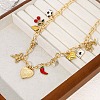 Heart & Pepper & Cherry Alloy Enamel Pendant Necklaces FS-WG54D76-01-3