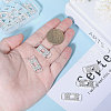 CHGCRAFT 20Pcs Alloy Crystal Glass Rhinestone Connector Charms FIND-CA0009-23A-3