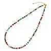 Unique Christmas Imitation Pearl & Polymer Clay Heishi Necklaces for Women KY8335-5