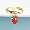 Brass with Enamel Finger Rings RJEW-Q019-02B-G-2
