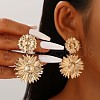Alloy Dangle Stud Earrings WG24519-07-1