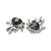 Alloy Glass Pendants PALLOY-P291-13B-02-3