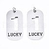Non-Tarnish 201 Stainless Steel Pendants STAS-T044-220P-1-1