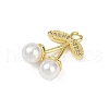 Brass Micro Pave Clear Cubic Zirconia Pendants KK-M322-51G-2