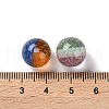 Gradient Color Transparent Resin Beads with Gold Foil RESI-A035-10C-3