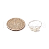 Round Natural Sea Shell Finger Rings RJEW-JR00848-02-3