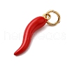 Brass Enamel Pendants KK-P303-07A-G-2
