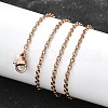 304 Stainless Steel Cable Chain Necklace Making X-STAS-P045-01RG-A-2