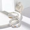 Natural Howlite Round Beads Stretch Bracelets Set BJEW-JB06980-01-4