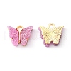Alloy Enamel Pendants with Glitter Powder and Zinc Alloy Hanging Plating ENAM-R056-01D-2