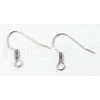 Brass Earring Hooks KK-Q363-S-NF-1