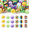 30Pcs 5 Colors Opaque Acrylic Beads MACR-TA0001-46-9