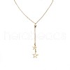 Alloy Star Pendant Tassel Y Necklaces for Women WGAD59E-01-5