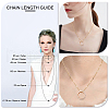 Beebeecraft 6Pcs Brass Star Link Chain Necklaces Set for Women NJEW-BBC0001-04-5