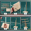   1 Set 3 T-Bar Pine Wood Jewelry Organizer DIY-PH0022-94-4