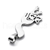 Non-Tarnish 304 Stainless Steel Pendants STAS-D036-12P-2