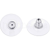 Rhodium Plated 925 Sterling Silver Earring Ear Nuts STER-BC0001-23P-1