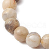 Round Natural Crazy Agate Beaded Stretch Bracelets for Women BJEW-JB11045-01-4