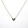 Golden Brass Heart Pendant Necklace for Women WZ0134-1-1-1