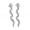 304 Stainless Steel Rhinestone Stud Earrings EJEW-Z116-01P-2