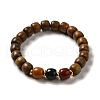 Wood Bead Bracelets BJEW-B080-27A-1