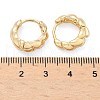 Twist Brass Hoop Earrings EJEW-Z102-09G-5
