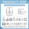 80Pcs 20 Style Tibetan Style Alloy Pendants TIBEP-FG0001-12-2